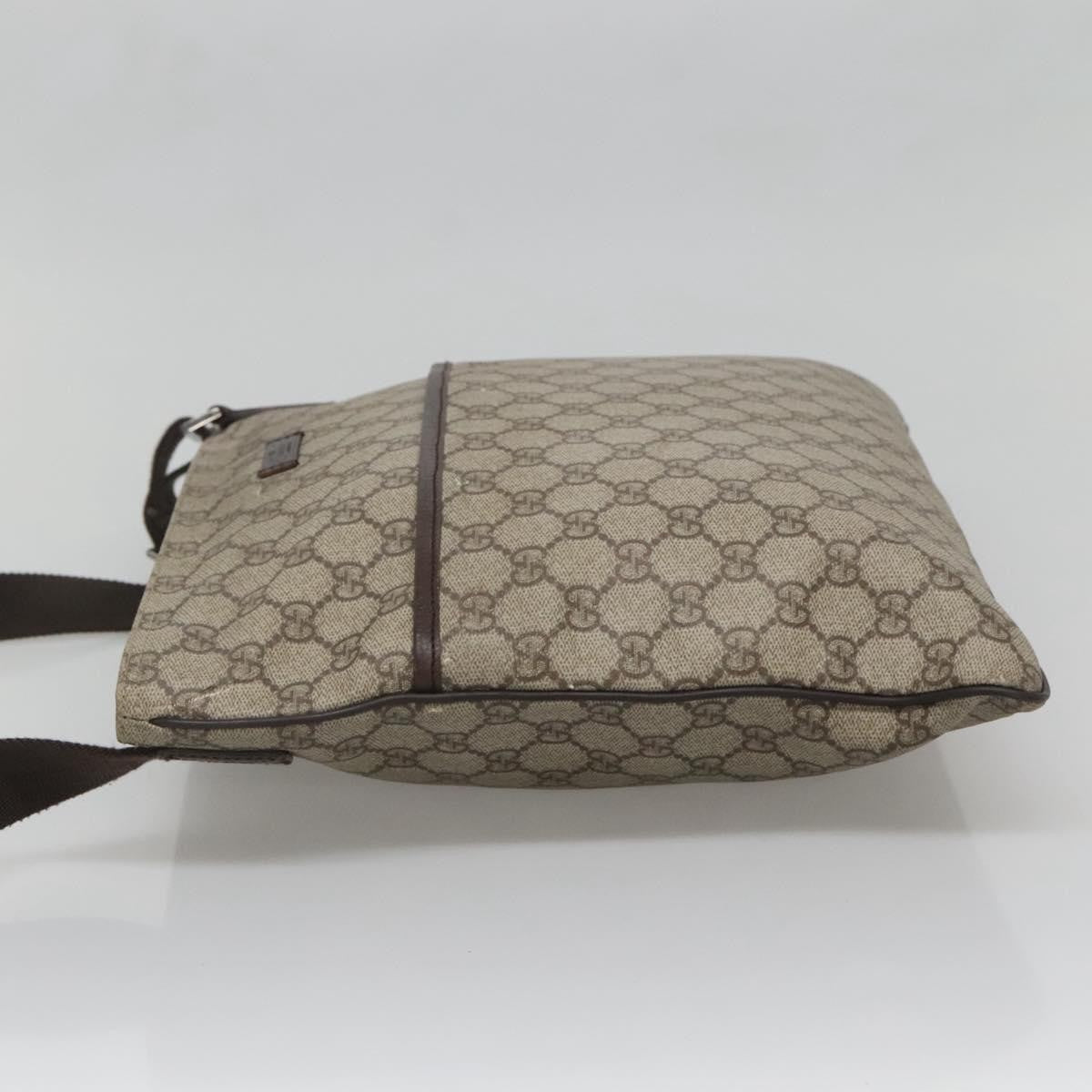 Gucci Zip Top Messenger Gg Coated Canvas Beige Canvas Shoulder Bag Bag (Pre-Owned)