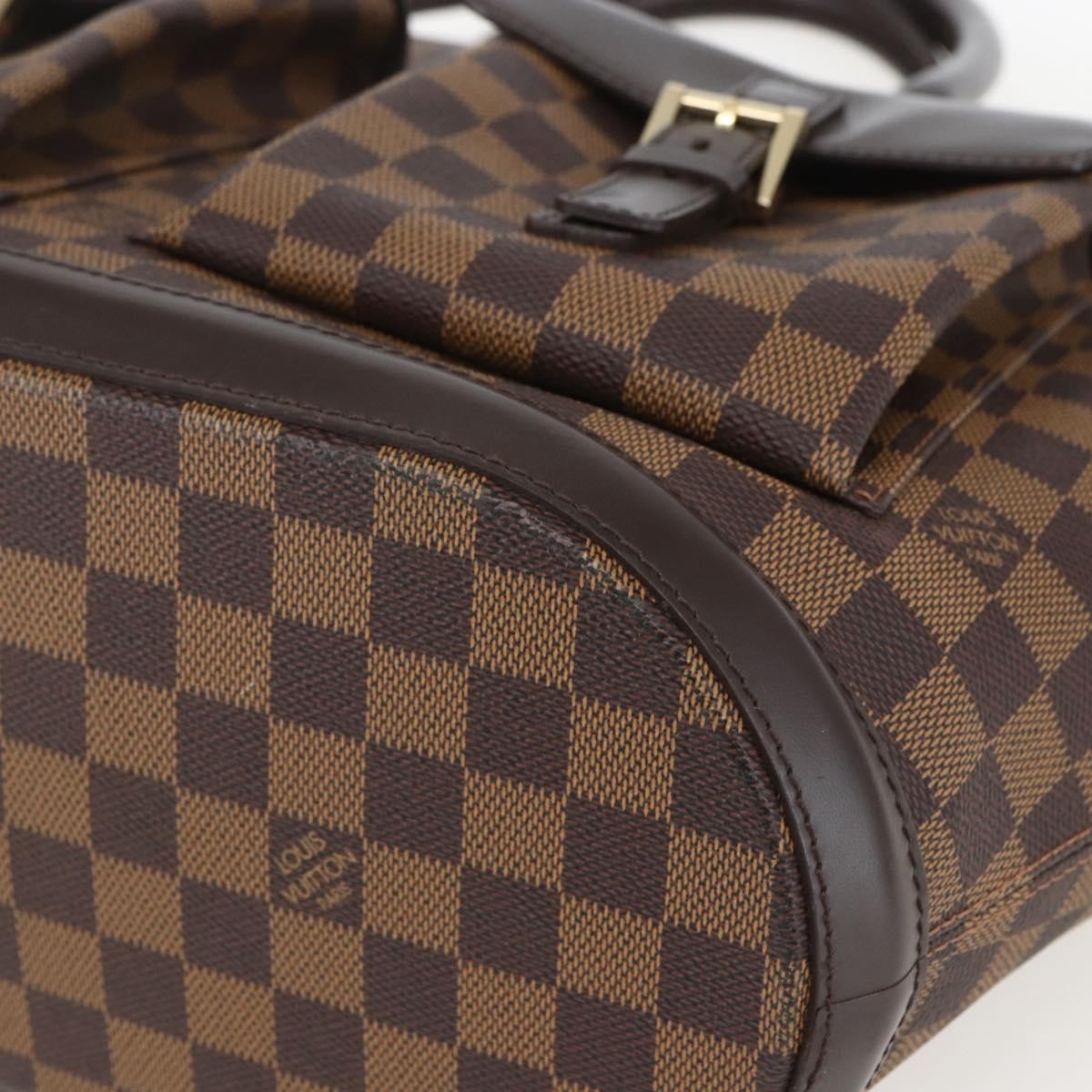 Louis Vuitton Manosque Damier Brown Canvas Handbag (Pre-Owned)