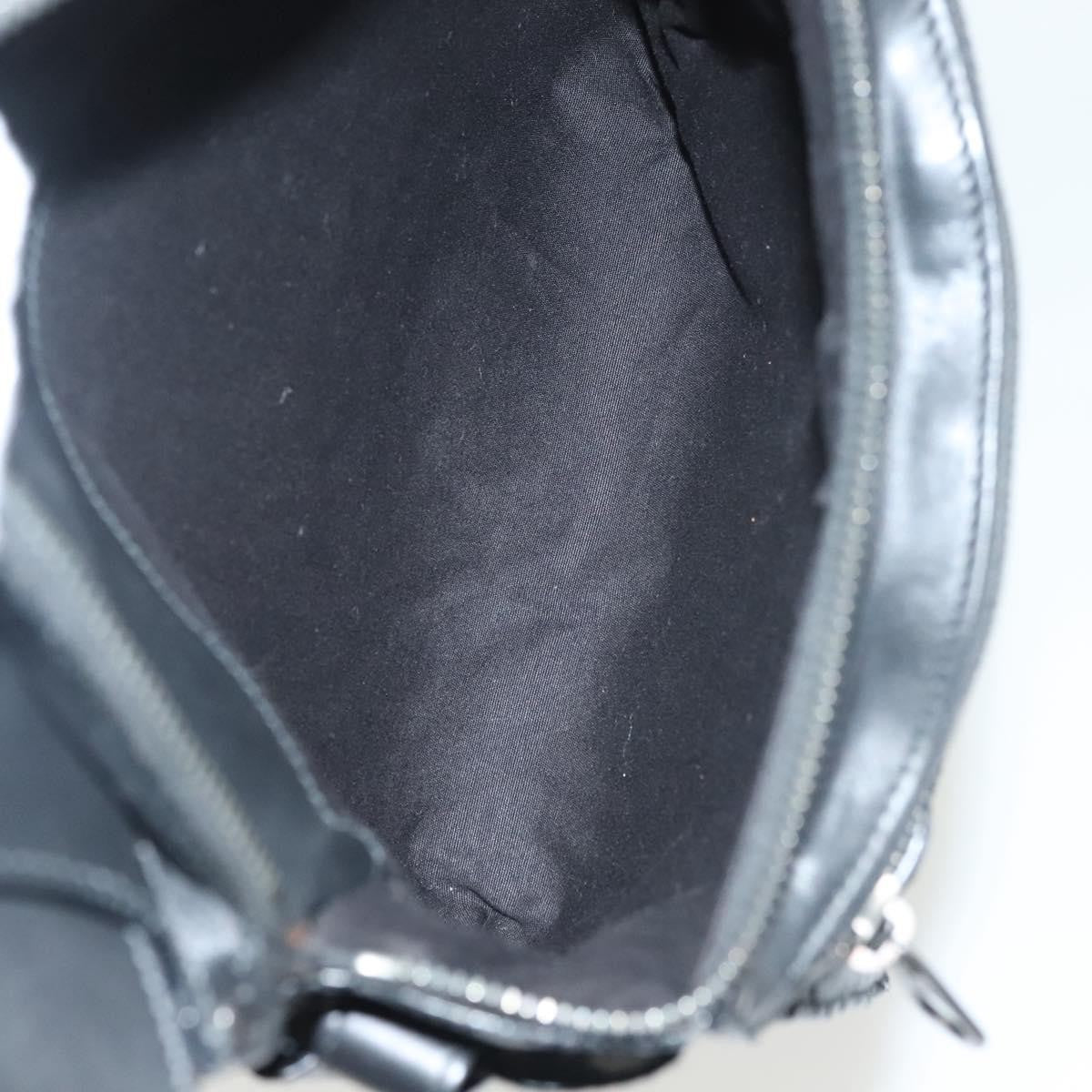 Bottega Veneta Utility Waist Leather With Intrecciato Black Leather Bag (Pre-Owned)