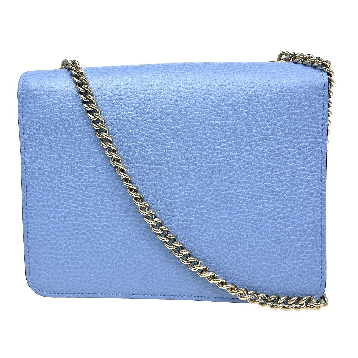 Gucci Interlocking Leather Blue Leather Shoulder Bag Bag (Pre-Owned)