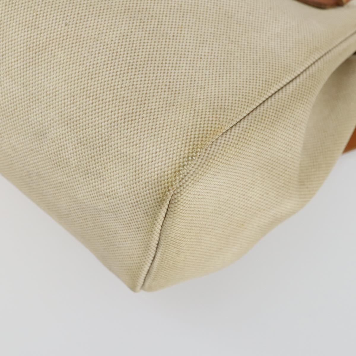 Hermes Herbag A Dos Toile Beige Canvas Backpack Bag (Pre-Owned)