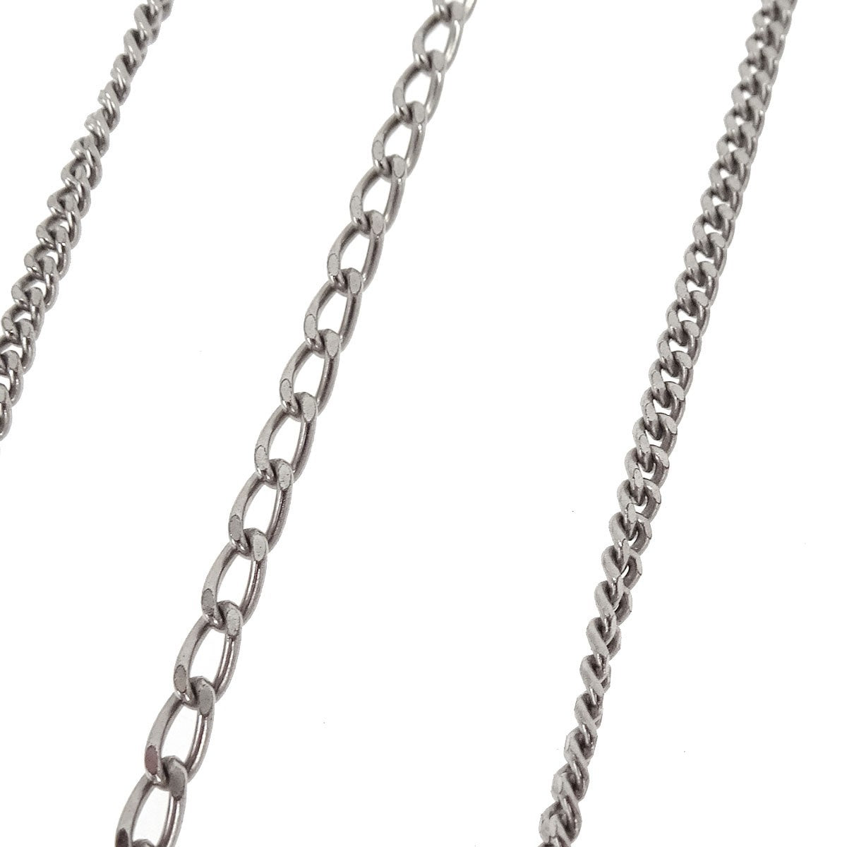 Chanel Quilted Cc Pendant Chain Metal Silver Silver_Plated Necklace Jewelry (Pre-Owned)