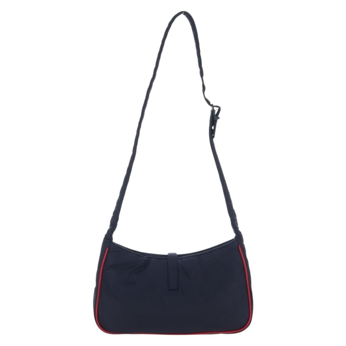Saint Laurent Le 5 A 7 Hobo Nylon Navy Nylon Shoulder Bag Bag (Pre-Owned)
