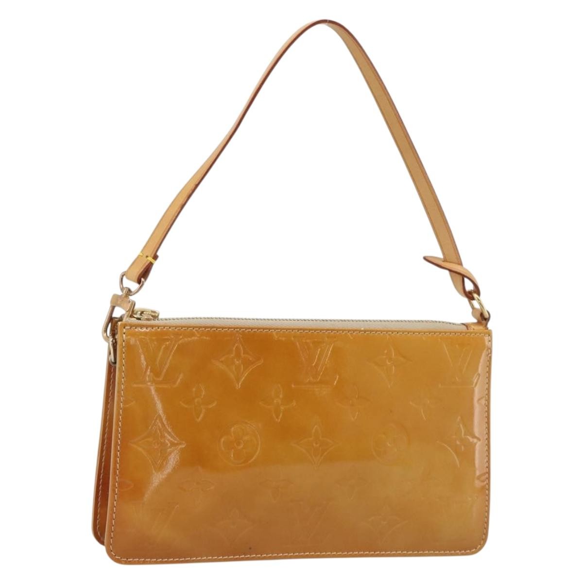 Louis Vuitton Lexington Pochette Patent Leather Beige Patent_Leather Clutche & Pouche Bag (Pre-Owned)