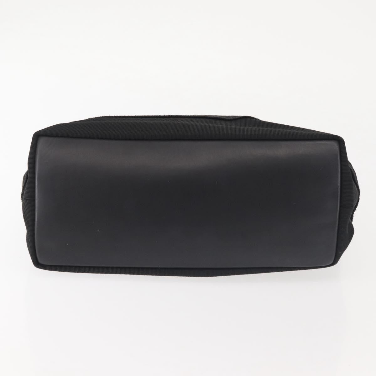Salvatore Ferragamo Vala Canvas Black Canvas Handbag (Pre-Owned)