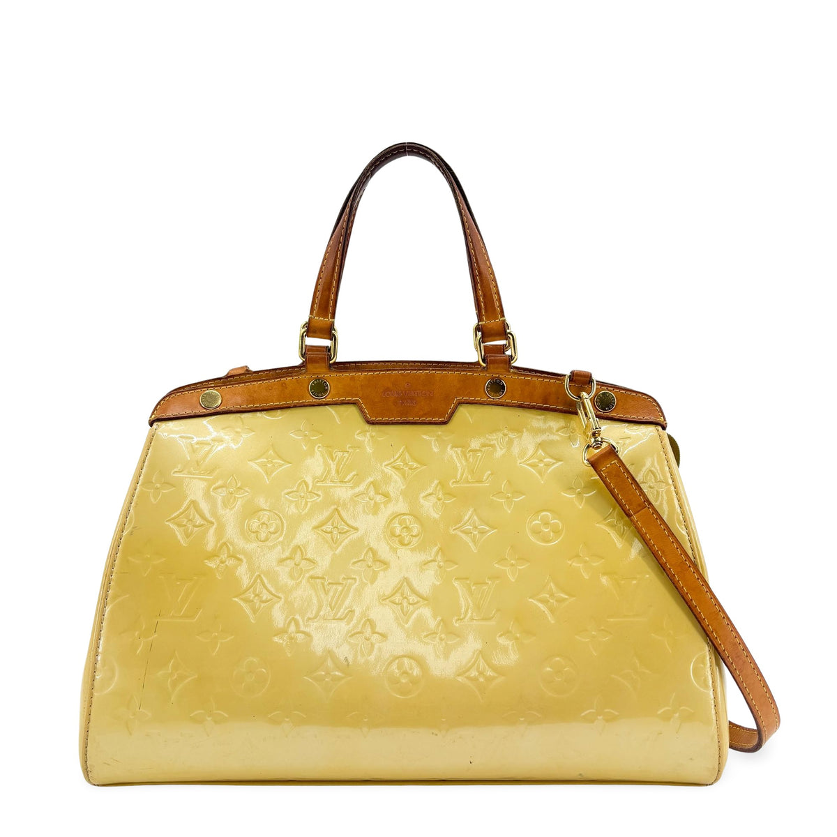Louis Vuitton Brea Monogram Vernis Brown Patent_Leather Handbag (Pre-Owned)