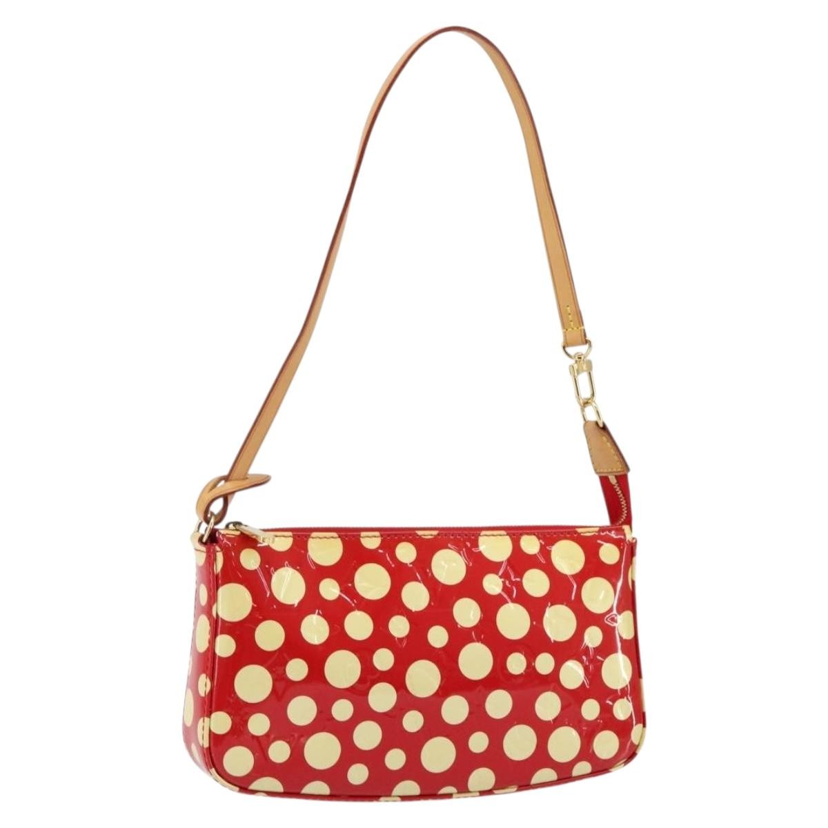 Louis Vuitton Pochette Accessoires Yayoi Kusama Painted Dots Monogram Vernis Red Patent_Leather Clutche & Pouche Bag (Pre-Owned)