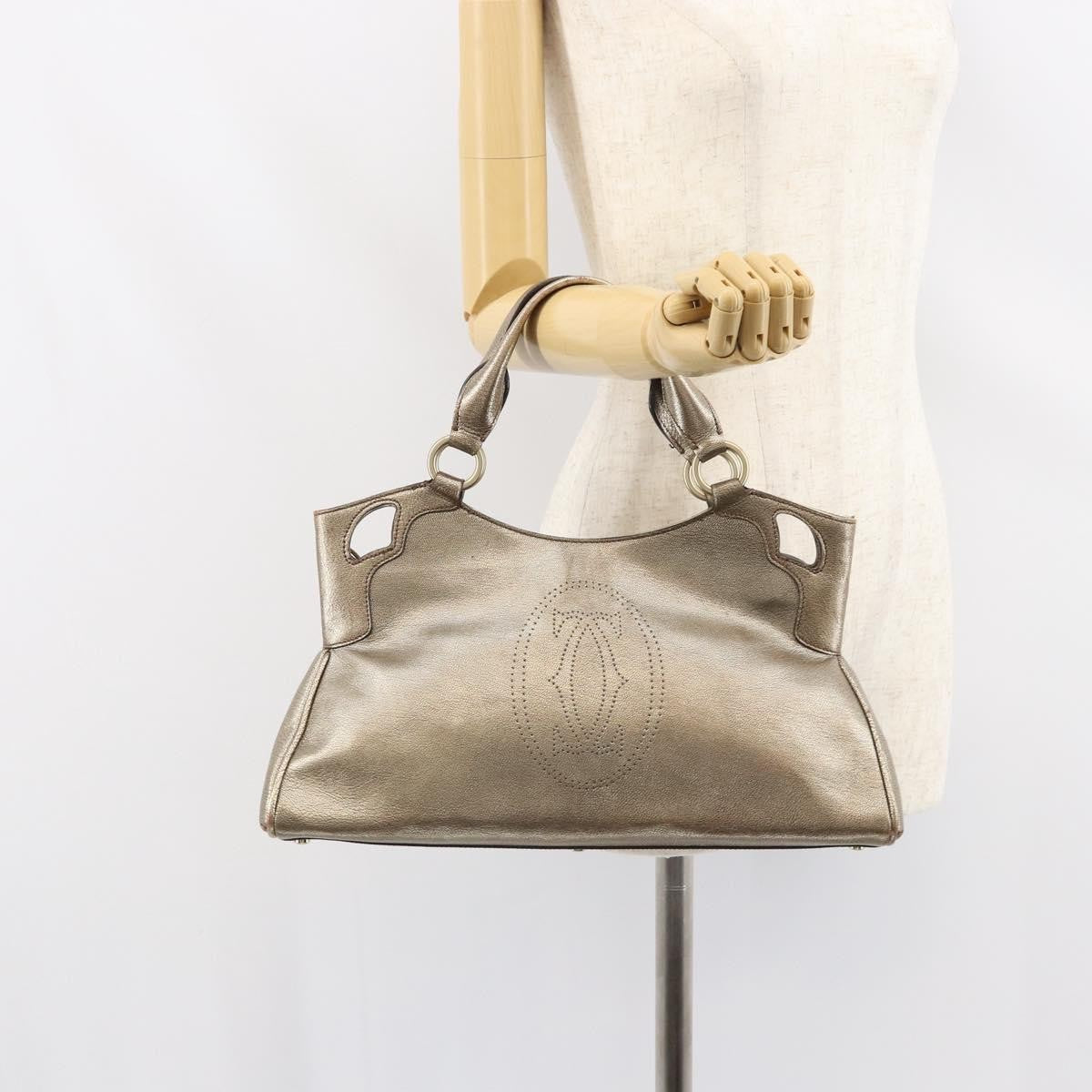 Cartier Marcello Leather Gold Leather Handbag (Pre-Owned)