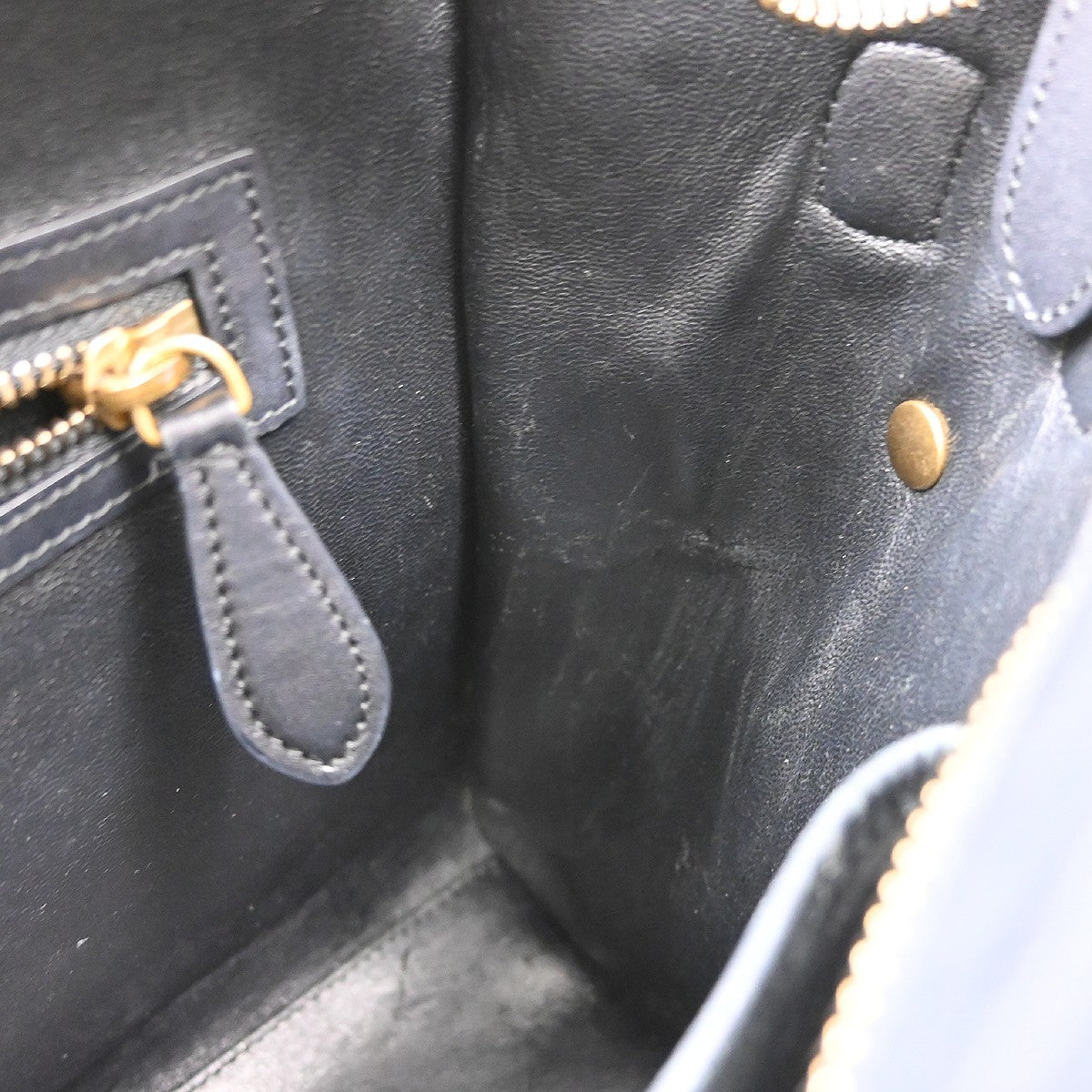 Celine Tricolor Luggage Leather Beige Leather Handbag (Pre-Owned)