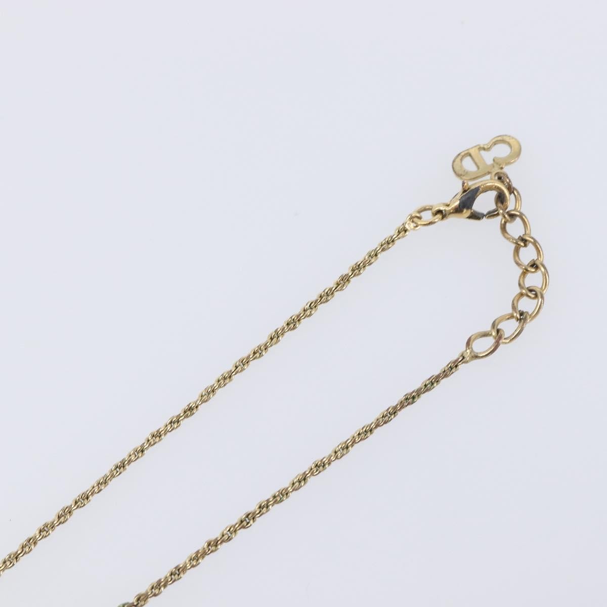 Christian Dior Vintage Cd Pendant Metal Gold Metal Necklace Jewelry (Pre-Owned)