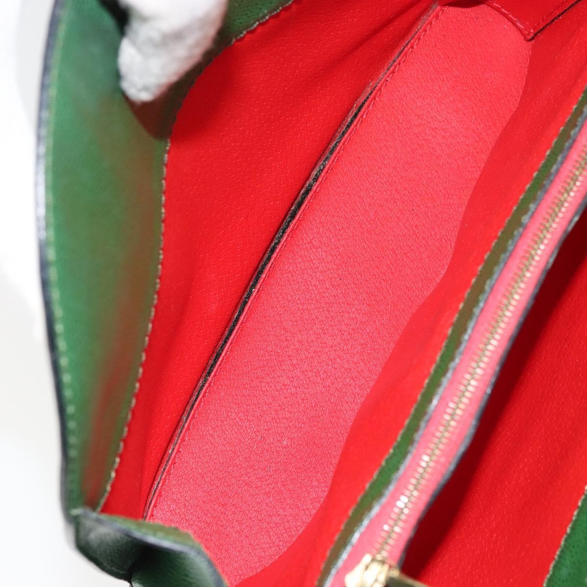 Celine Vintage Leather Green Leather Shoulder Bag Bag (Pre-Owned)