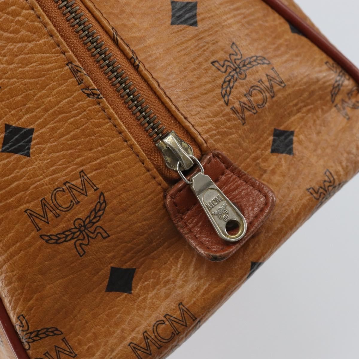 MCM Visetos Canvas And Leather Brown Canvas Handbag (Pre-Owned)