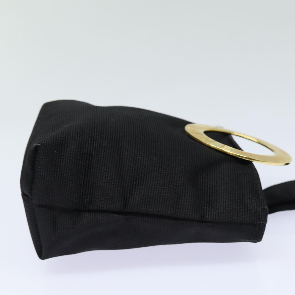 Celine Circle Logo Nylon Black Nylon Clutche & Pouche Bag (Pre-Owned)