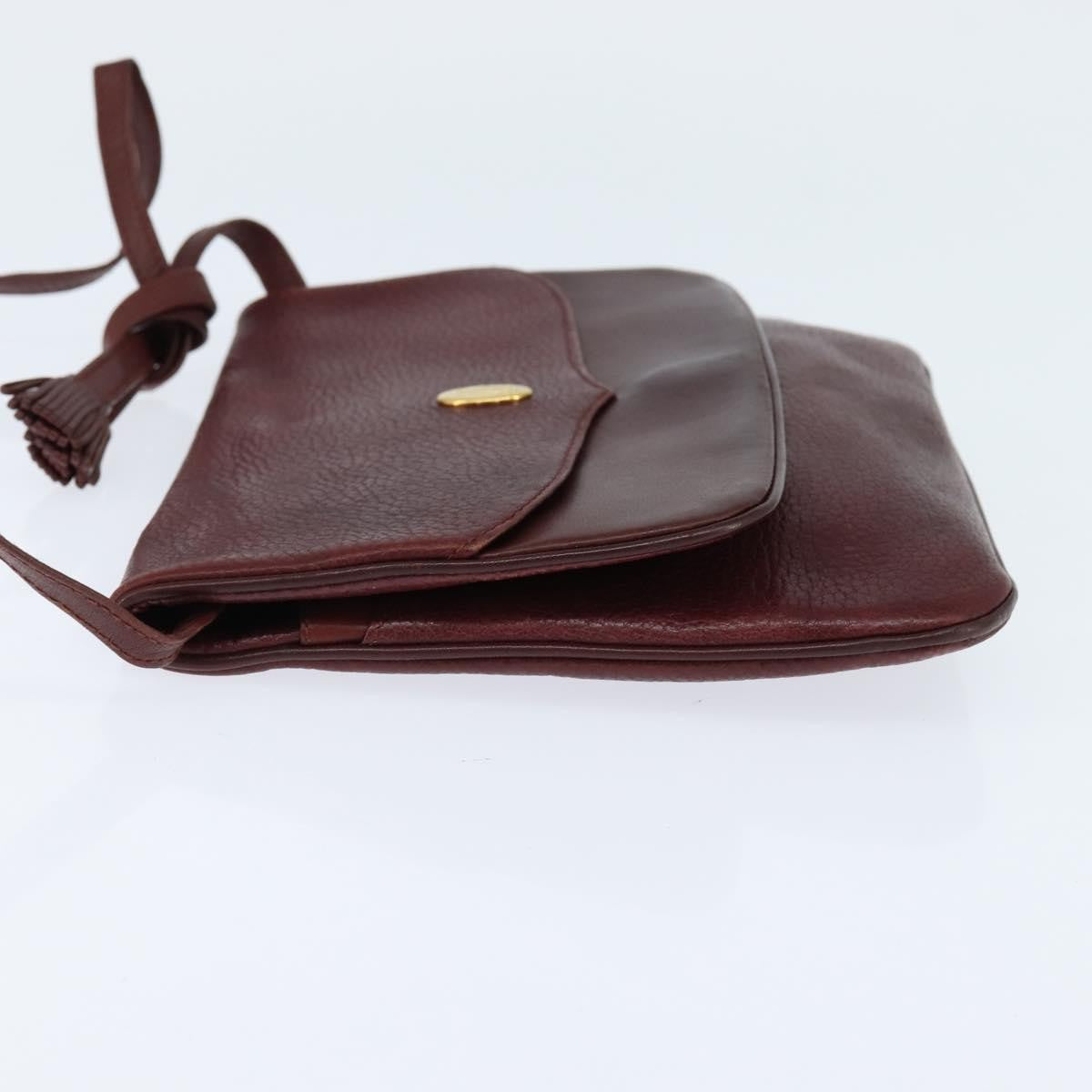 Cartier Must De Cartier Leather Burgundy Leather Shoulder Bag Bag (Pre-Owned)