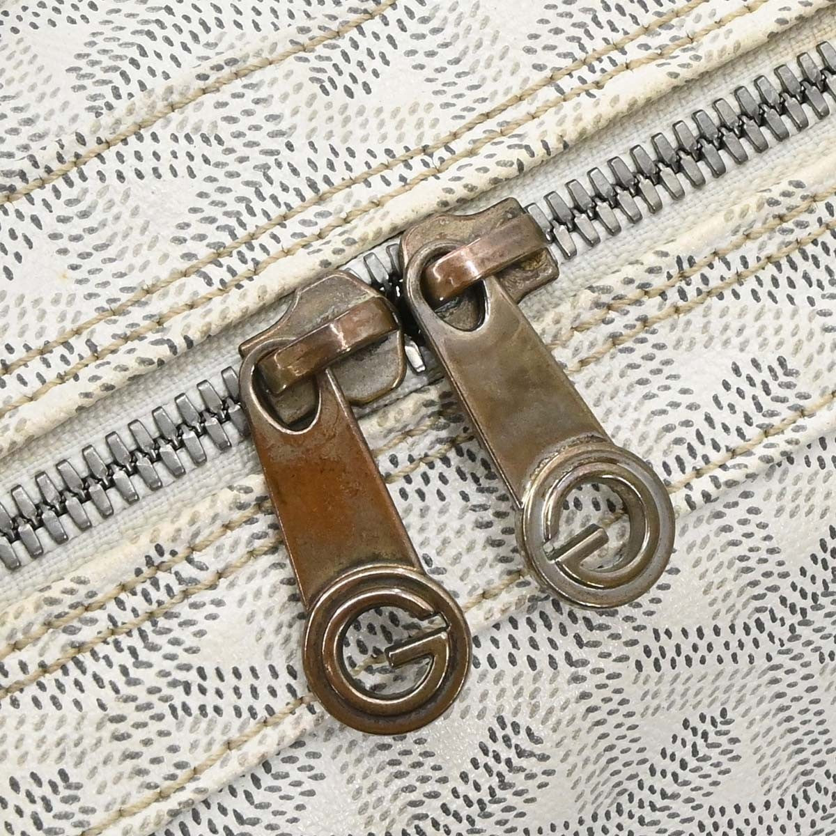 Goyard Croisiere Coated Canvas White Canvas Travel Bag Bag (Pre-Owned)