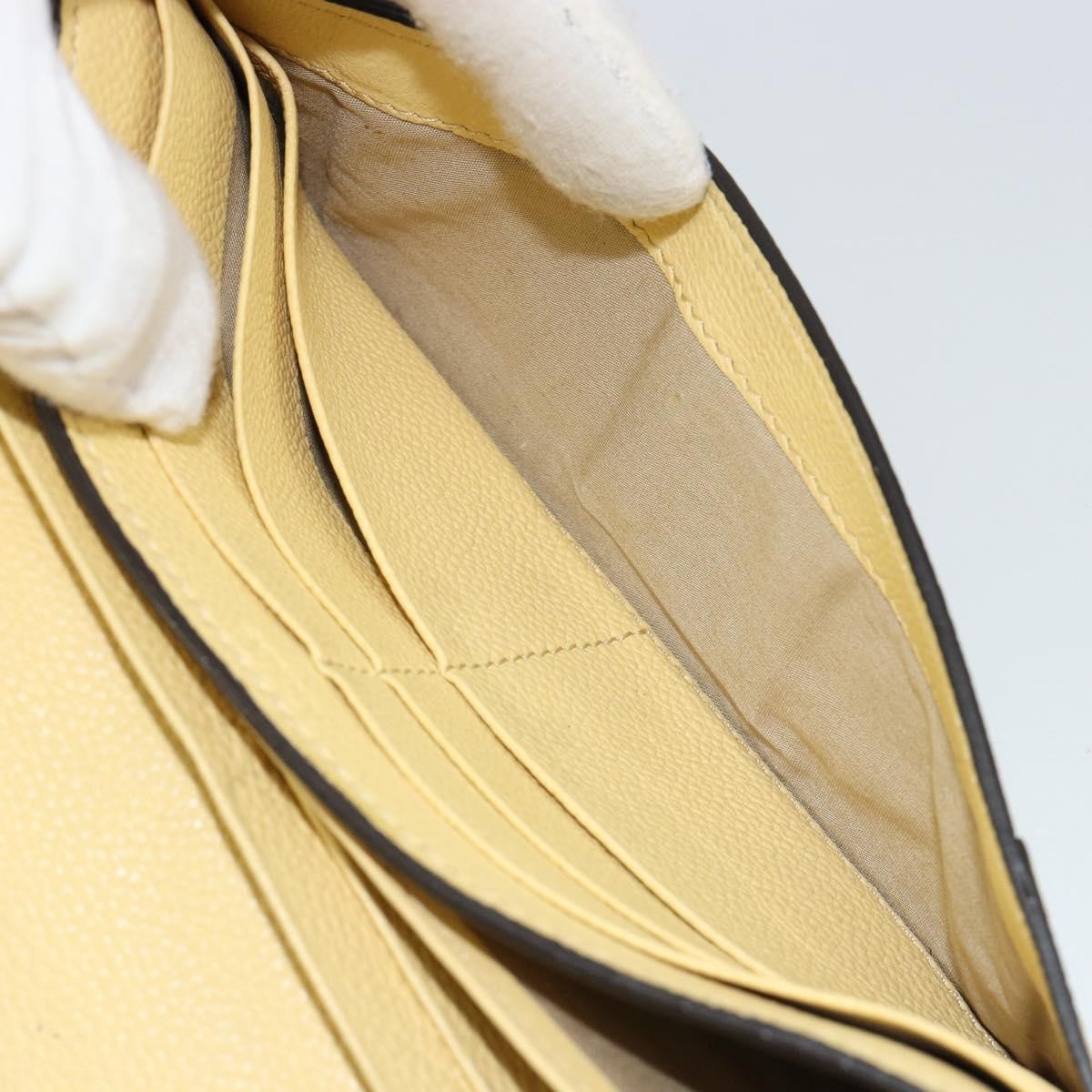 Chloe Marcie Continental Leather Yellow Leather Wallets Accessory (Pre-Owned)