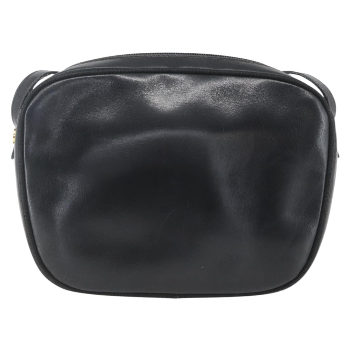 Salvatore Ferragamo Vara Bow Camera Patent Leather Black Leather Shoulder Bag Bag (Pre-Owned)