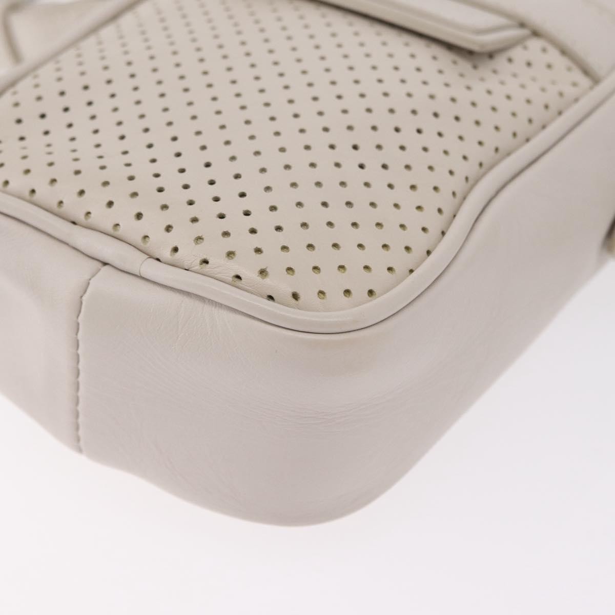 Bottega Veneta Shoulder Leather White Leather Shoulder Bag Bag (Pre-Owned)