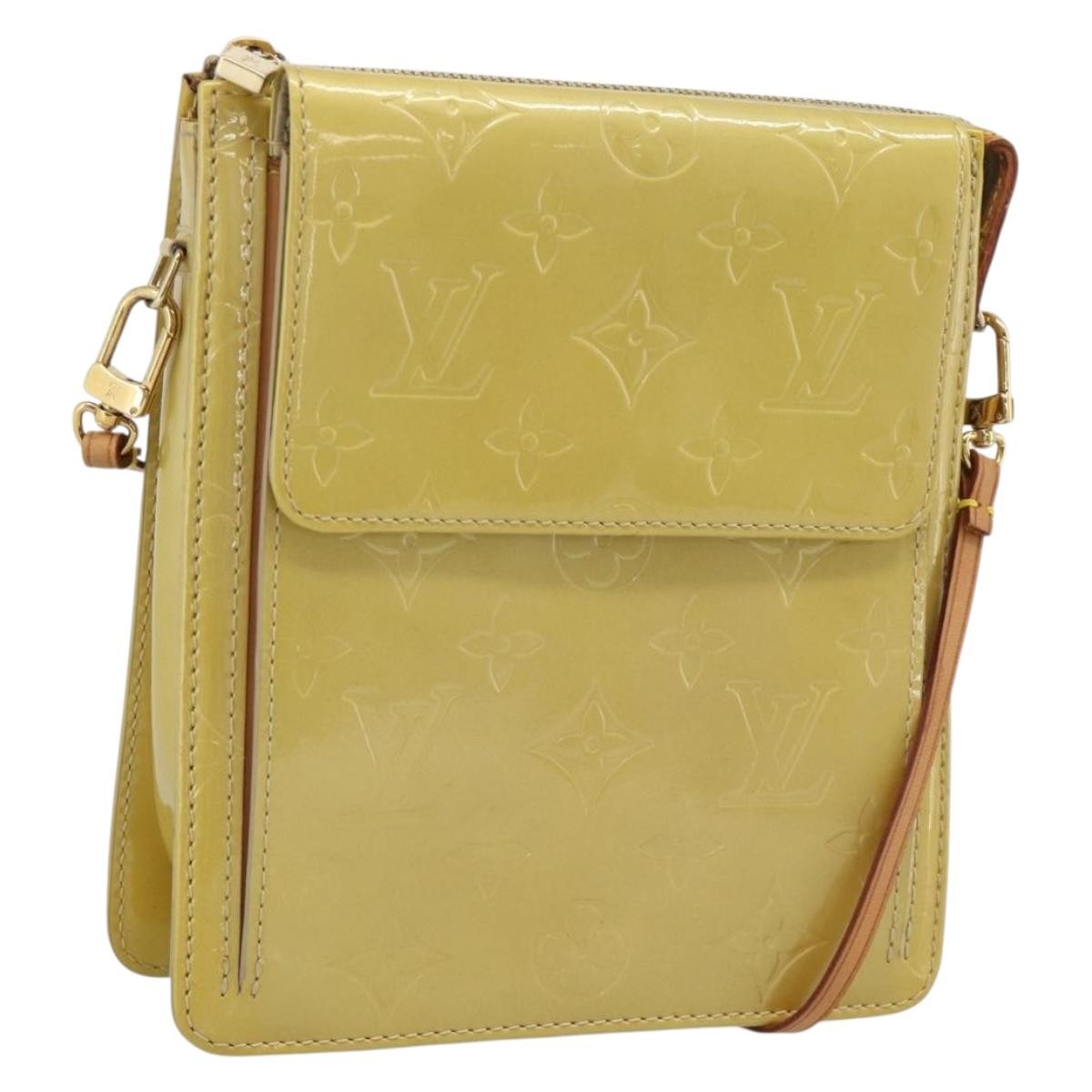 Louis Vuitton Mott Monogram Vernis Beige Patent_Leather Clutche & Pouche Bag (Pre-Owned)