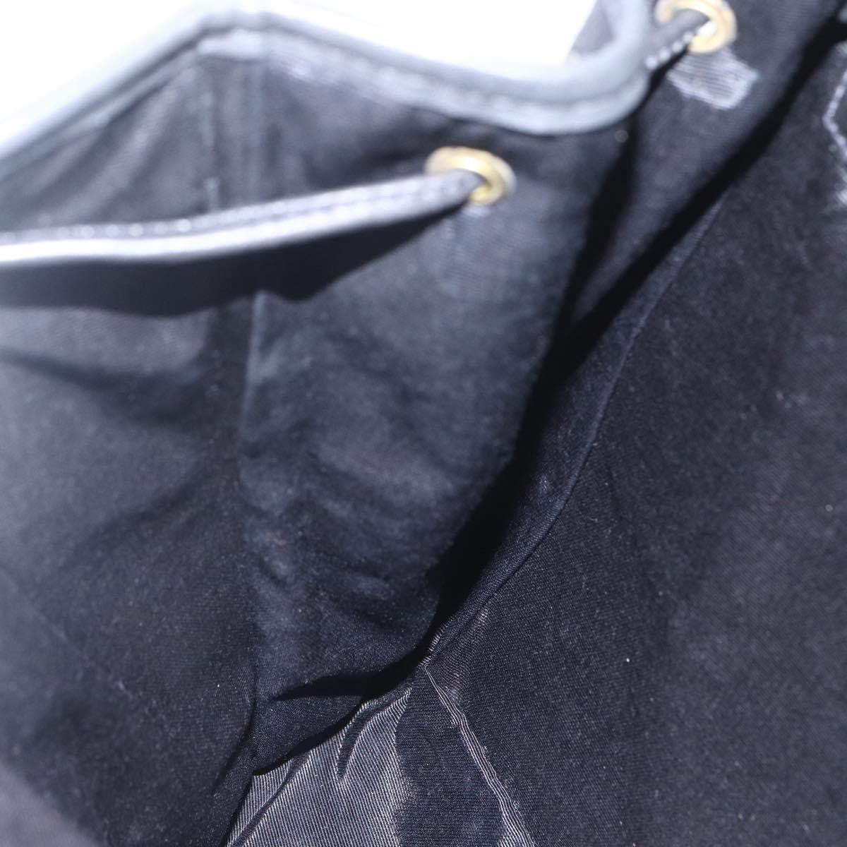 Bally Vintage Leather Black Leather Backpack Bag (Pre-Owned)