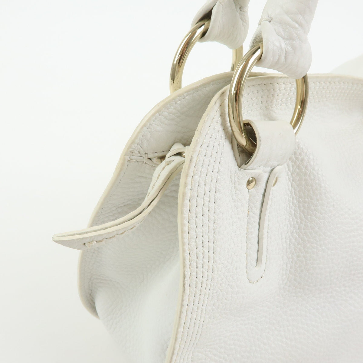 Celine Bittersweet Leather White Leather Handbag (Pre-Owned)