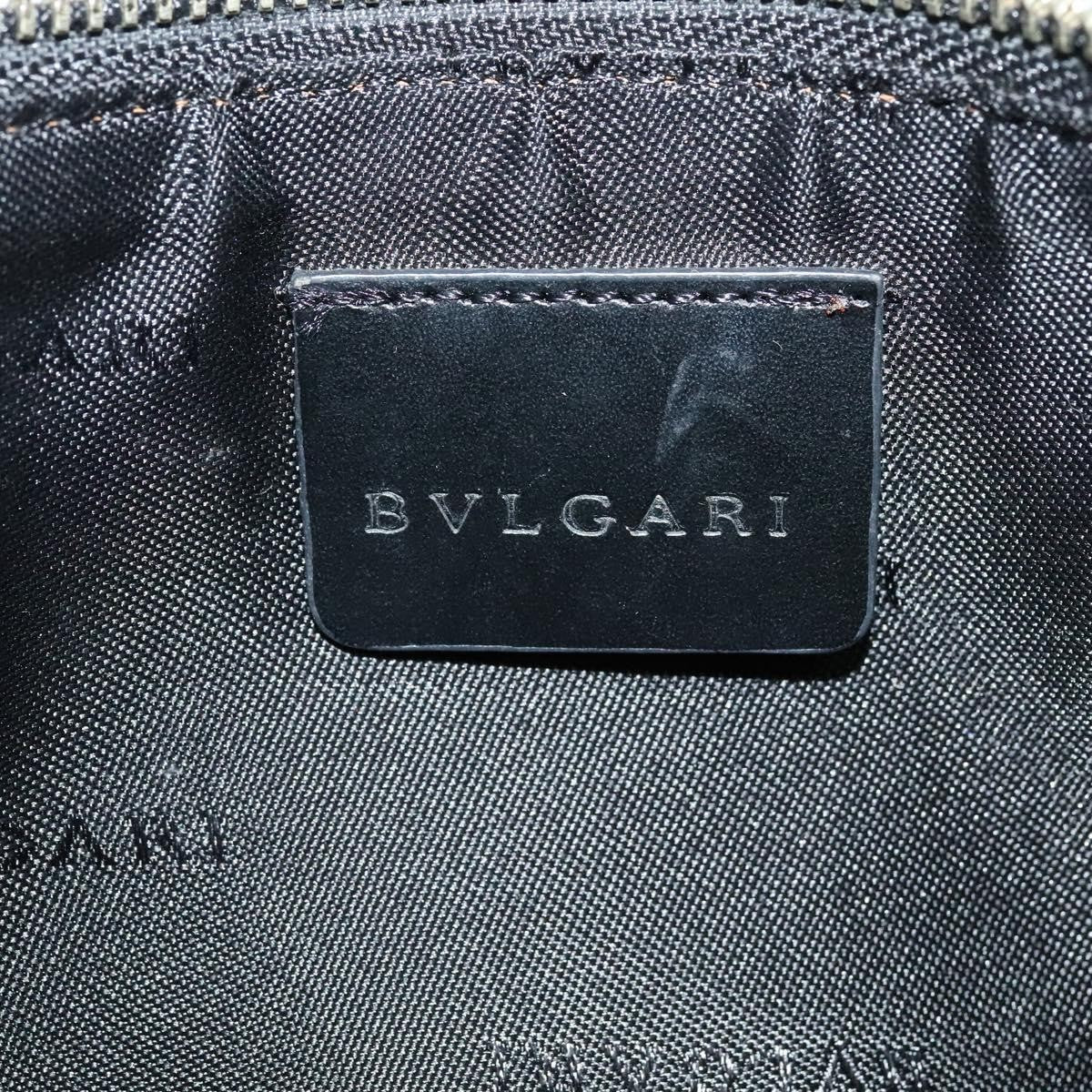 Bvlgari Logomania Canvas Black Canvas Shoulder Bag Bag (Pre-Owned)