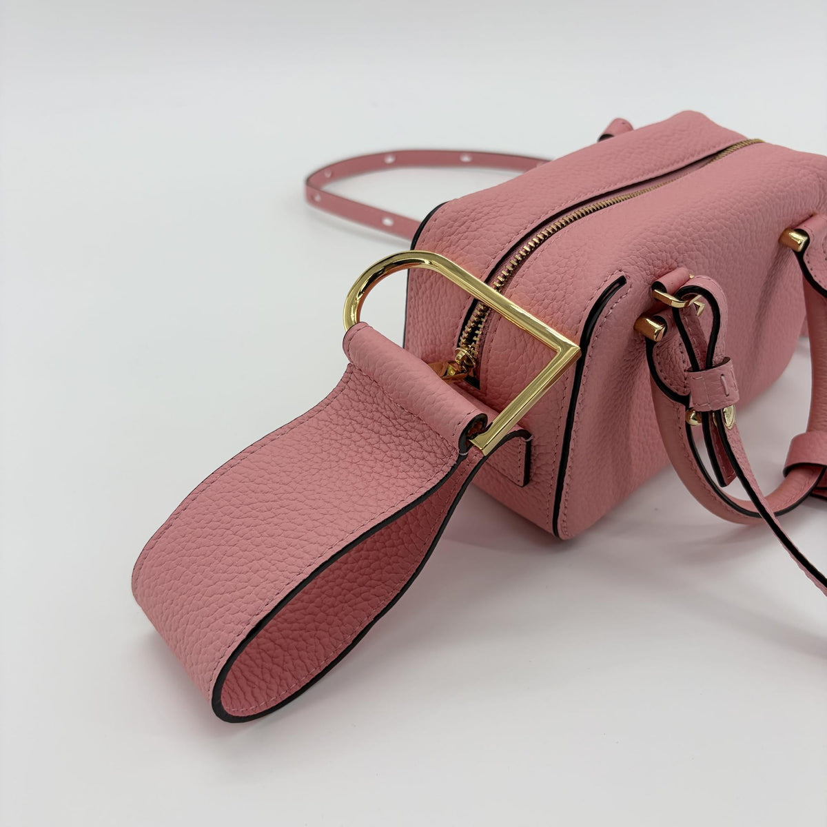 Delvaux Cool Box Leather Pink Leather Handbag (Pre-Owned)