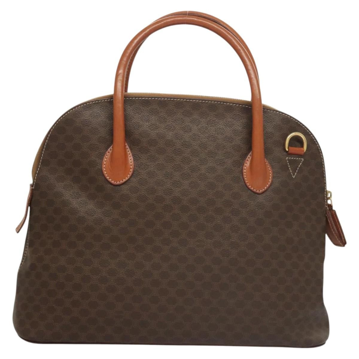 Celine Macadam Macadam With Leather Brown Canvas Handbag (Pre-Owned)