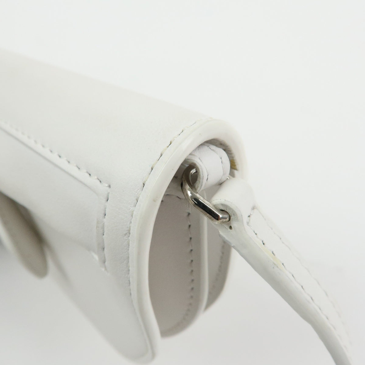 Burberry Olympia Flap Leather White Leather Handbag (Pre-Owned)