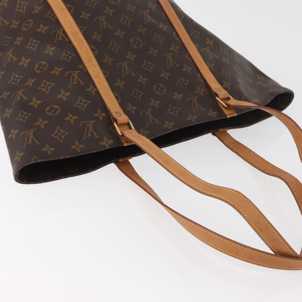 Louis Vuitton Shopping Sac Monogram Canvas Brown Canvas Handbag (Pre-Owned)