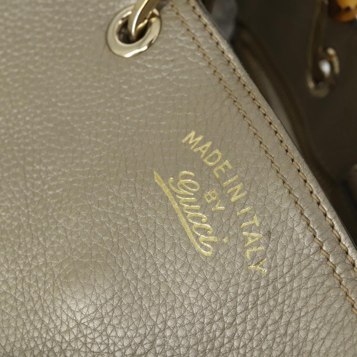 Gucci Bamboo Shopper Leather Beige Leather Tote Bag Bag (Pre-Owned)