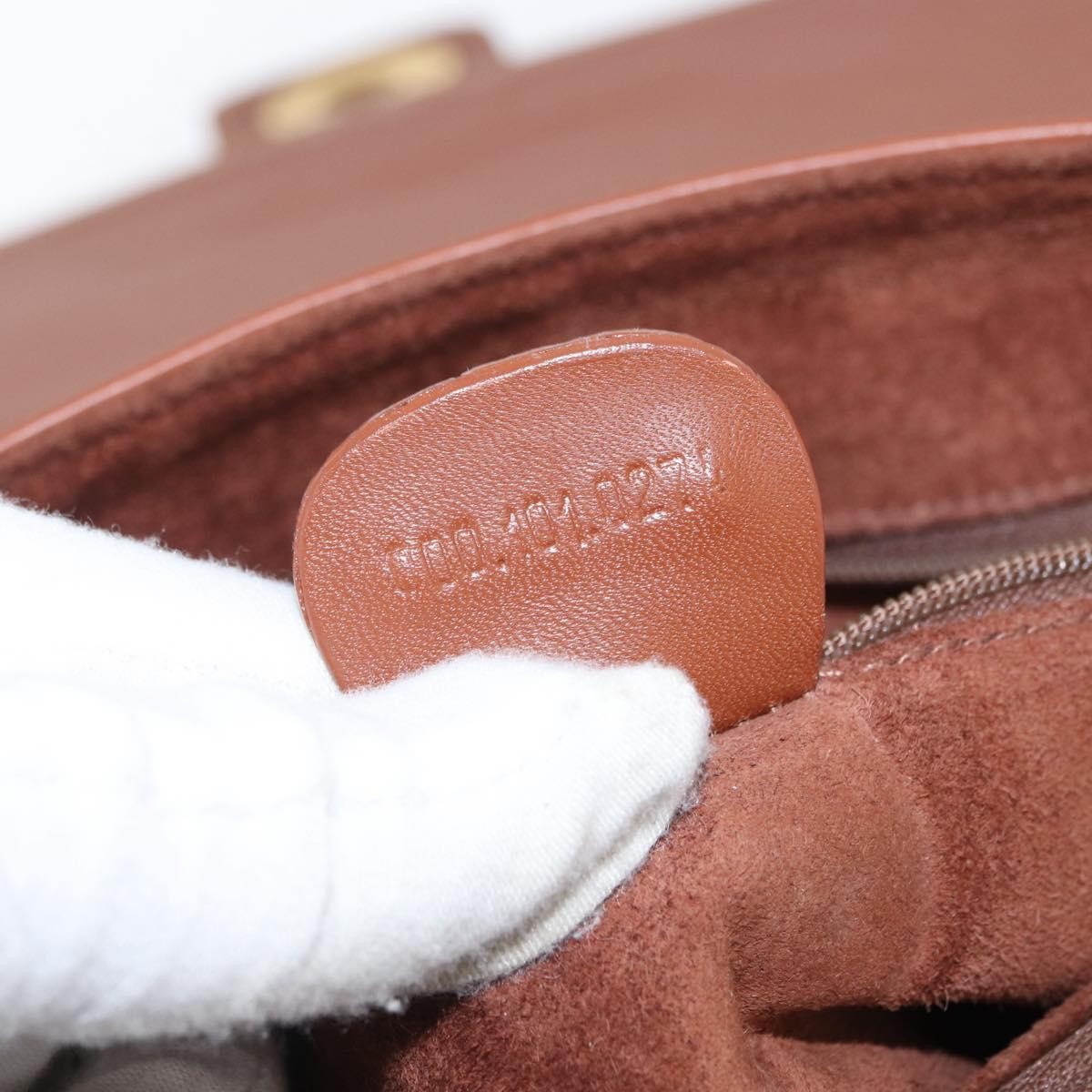 Gucci Vintage Leather Brown Leather Handbag (Pre-Owned)