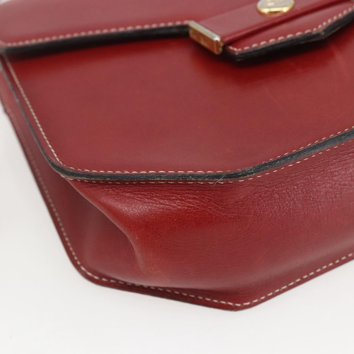 Christian Dior Vintage Leather Red Leather Handbag (Pre-Owned)