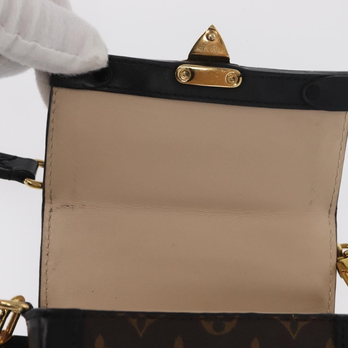 Louis Vuitton Vertical Trunk Pochette Monogram Canvas Brown Canvas Clutche & Pouche Bag (Pre-Owned)