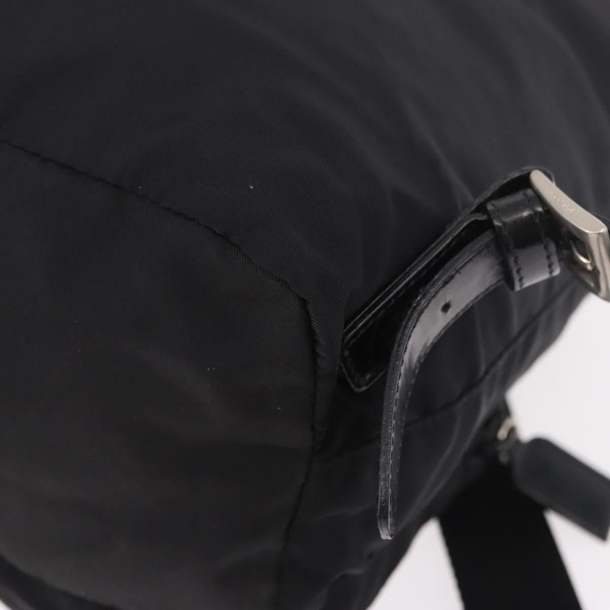 Prada Double Front Pocket Tessuto Black Nylon Backpack Bag (Pre-Owned)