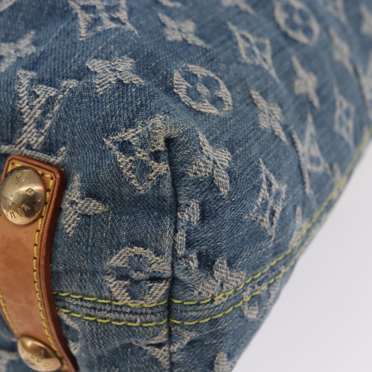 Louis Vuitton Baggy Grand Modèle Denim Blue Canvas Handbag (Pre-Owned)