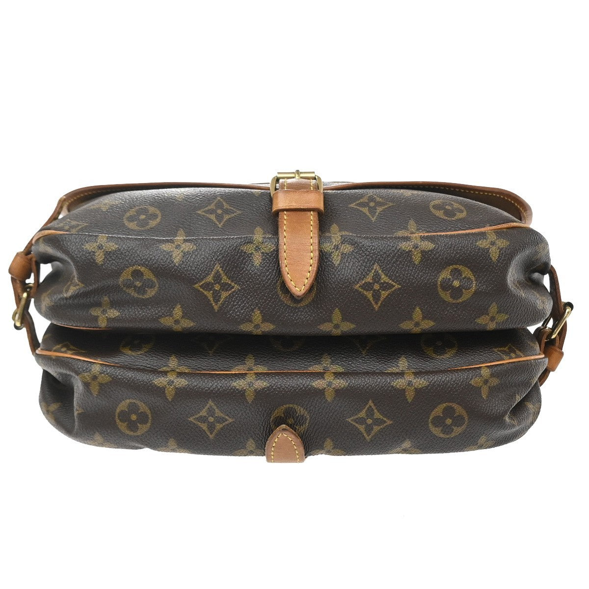 Louis Vuitton Saumur Monogram Brown Canvas Shoulder Bag Bag (Pre-Owned)