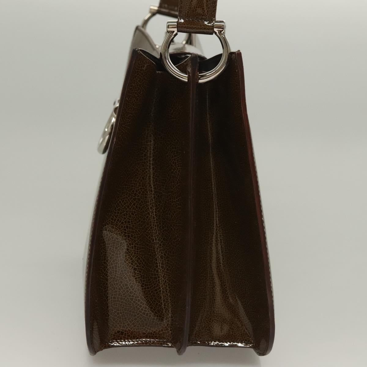 Celine Shoulder Leather Khaki Patent_Leather Shoulder Bag Bag (Pre-Owned)