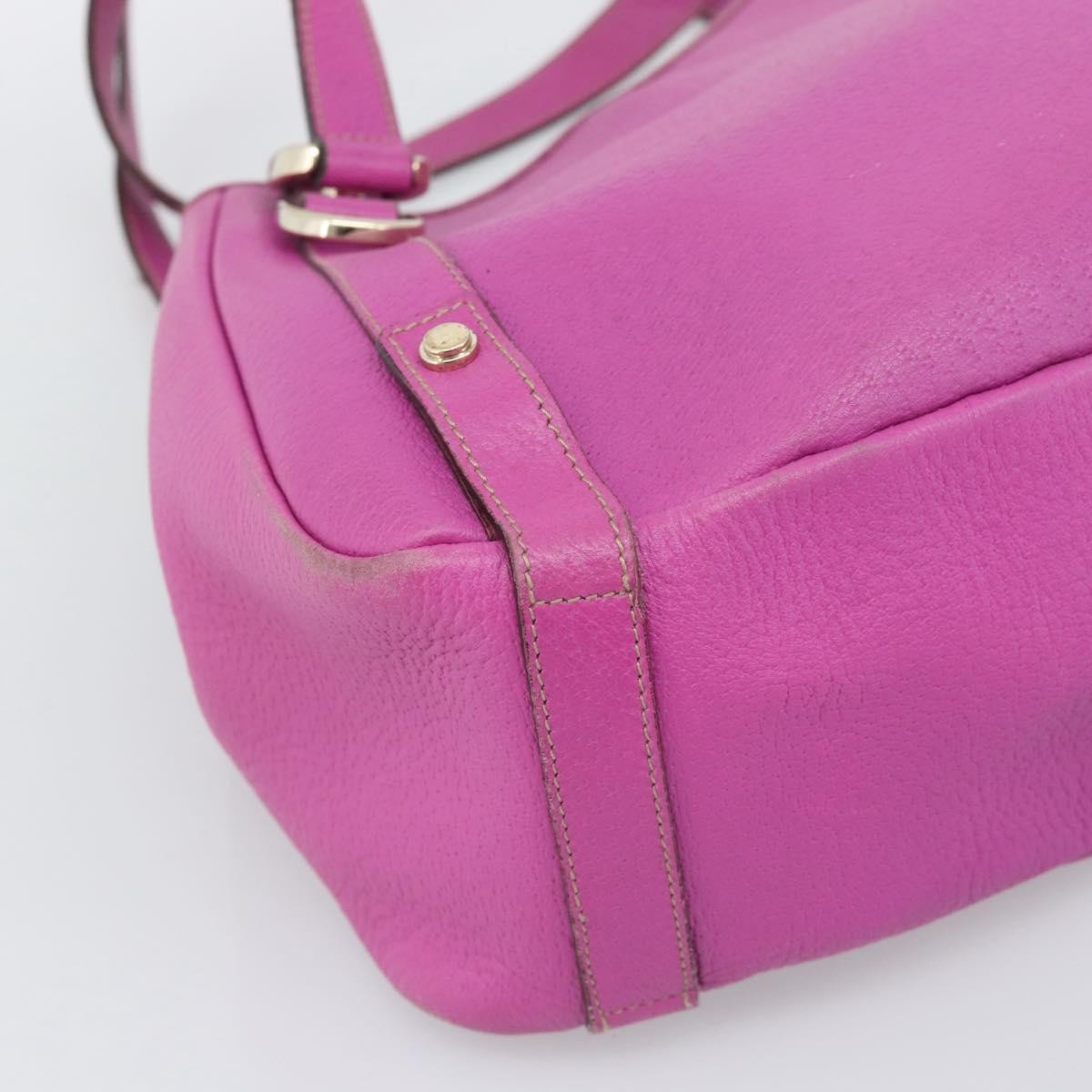 Gucci Abbey Leather Pink Leather Shoulder Bag Bag (Pre-Owned)