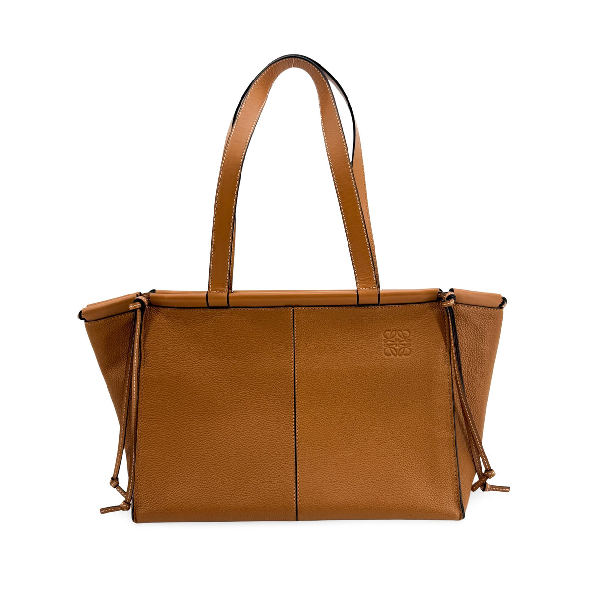 Loewe Cushion Leather Brown Leather Tote Bag Bag (Pre-Owned)