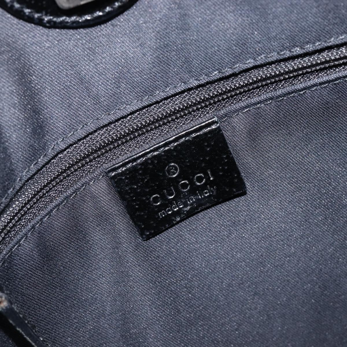 Gucci Twins Tote Gg Canvas With Leather Black Canvas Tote Bag Bag (Pre-Owned)