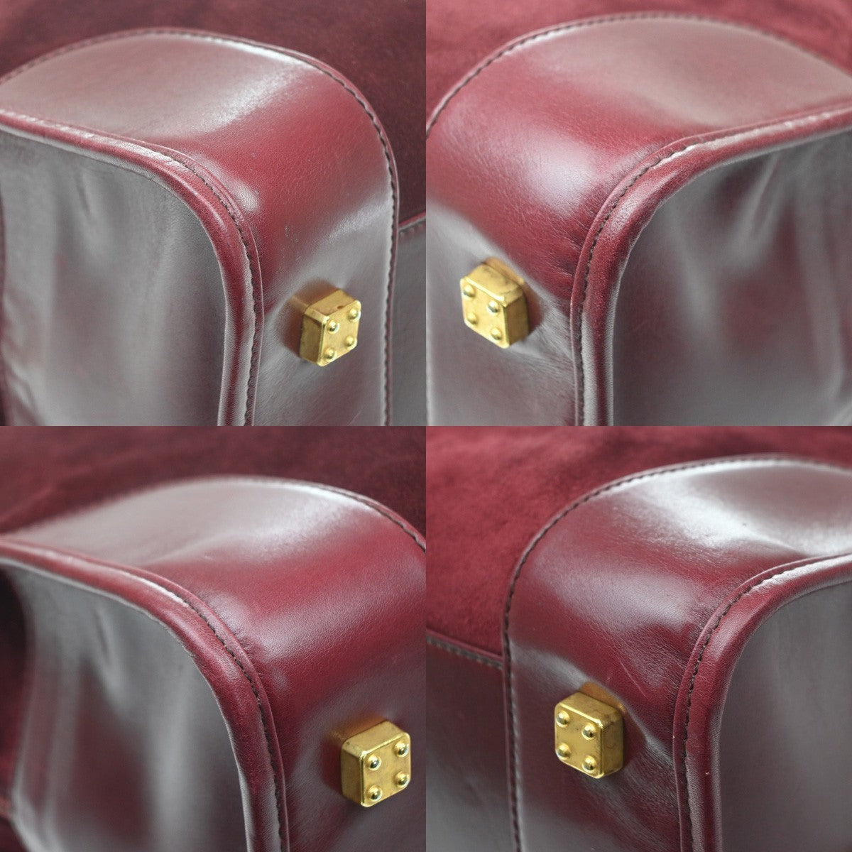 Loewe Amazona Suede Burgundy Suede Handbag (Pre-Owned)