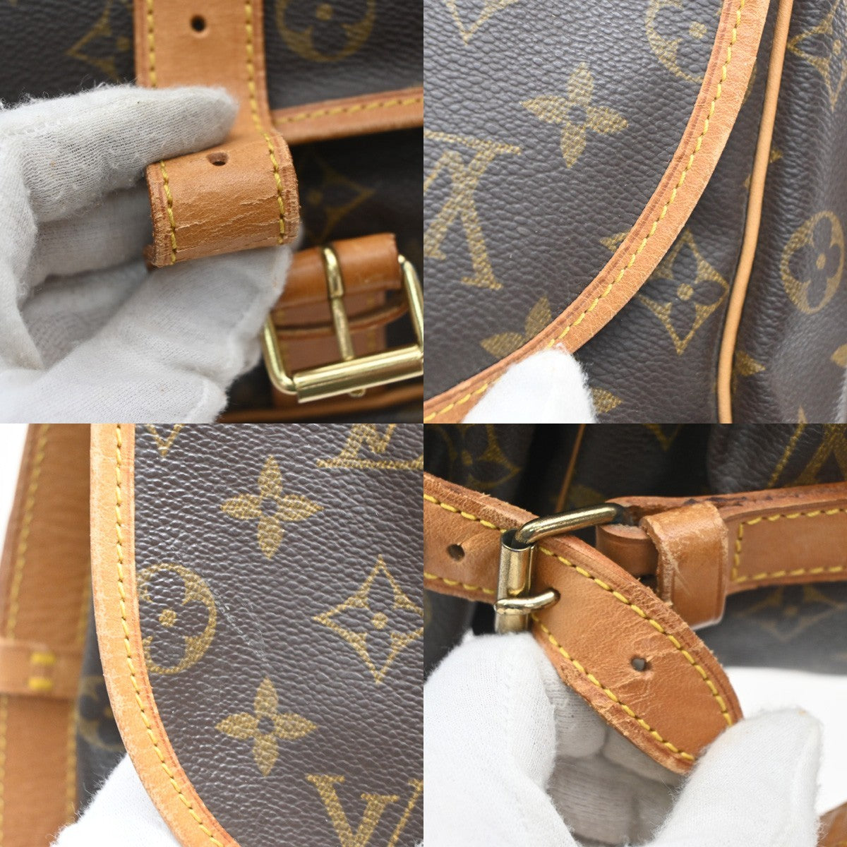 Louis Vuitton Saumur Monogram Canvas Brown Canvas Shoulder Bag Bag (Pre-Owned)