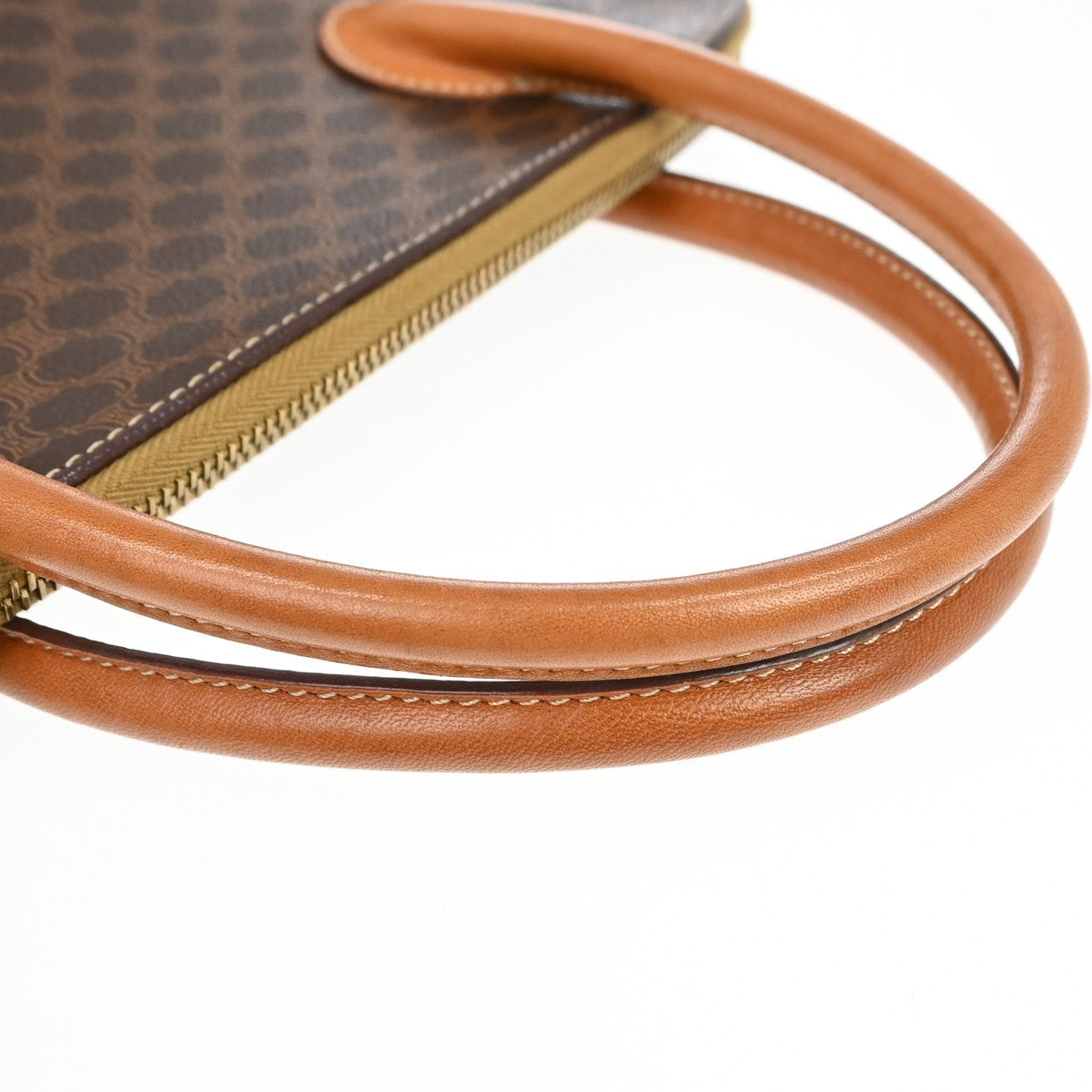 Celine Macadam Leather Brown Canvas Tote Bag Bag (Pre-Owned)