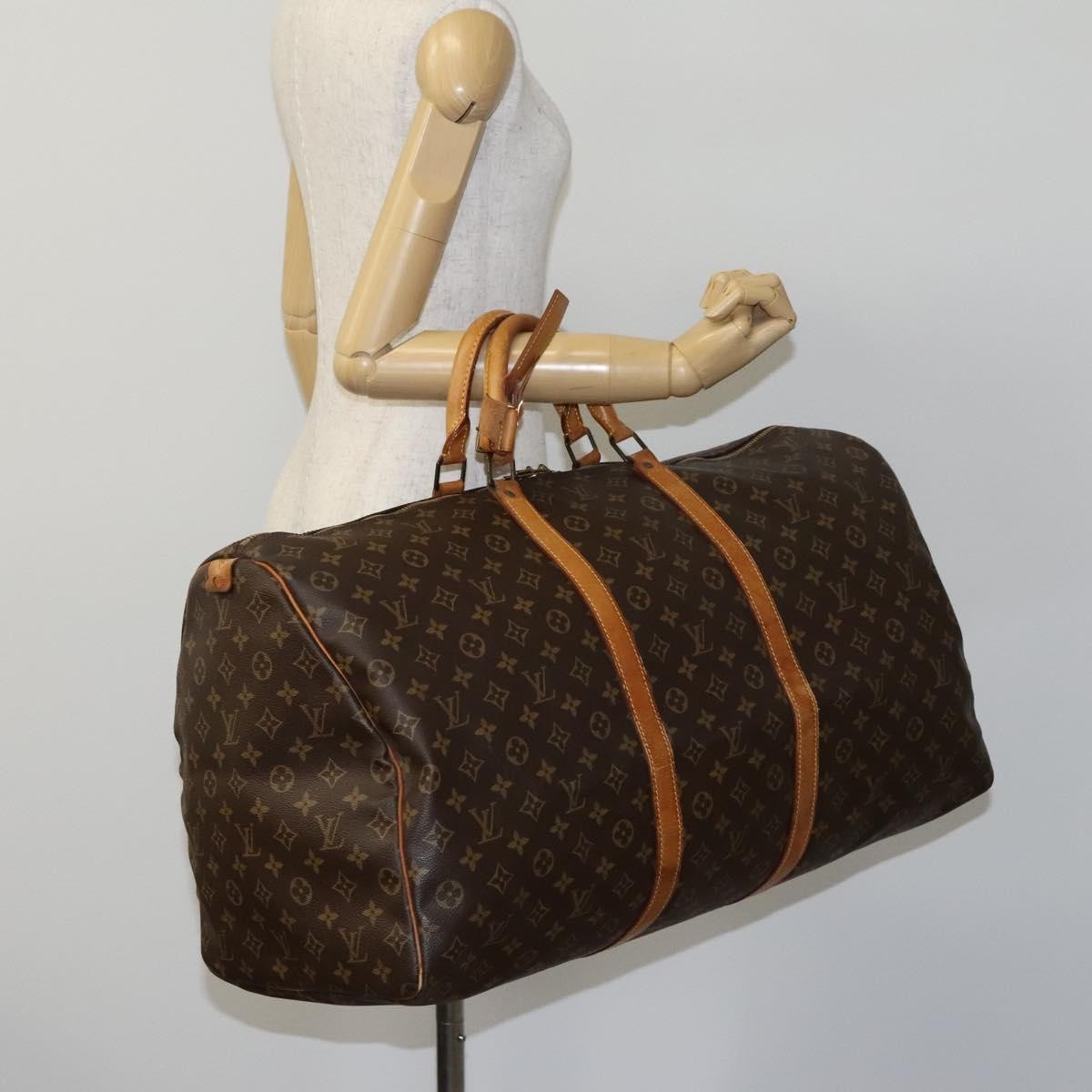 Louis Vuitton Keepall Monogram Canvas Brown Canvas Travel Bag Bag (Pre-Owned)