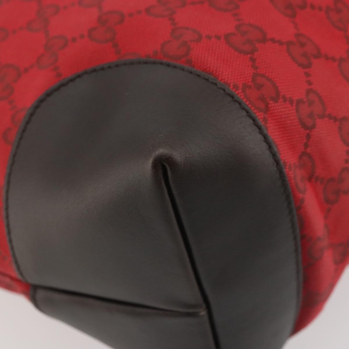Gucci Original Zip Gg Canvas With Leather Red Canvas Tote Bag Bag (Pre-Owned)