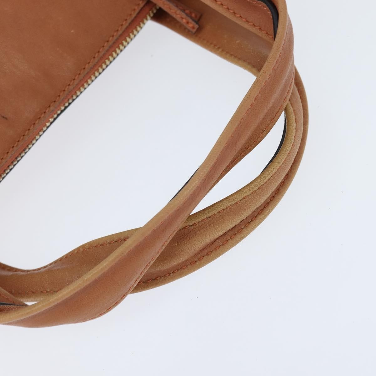 Chloe Angie Tote Leather Brown Leather Tote Bag Bag (Pre-Owned)