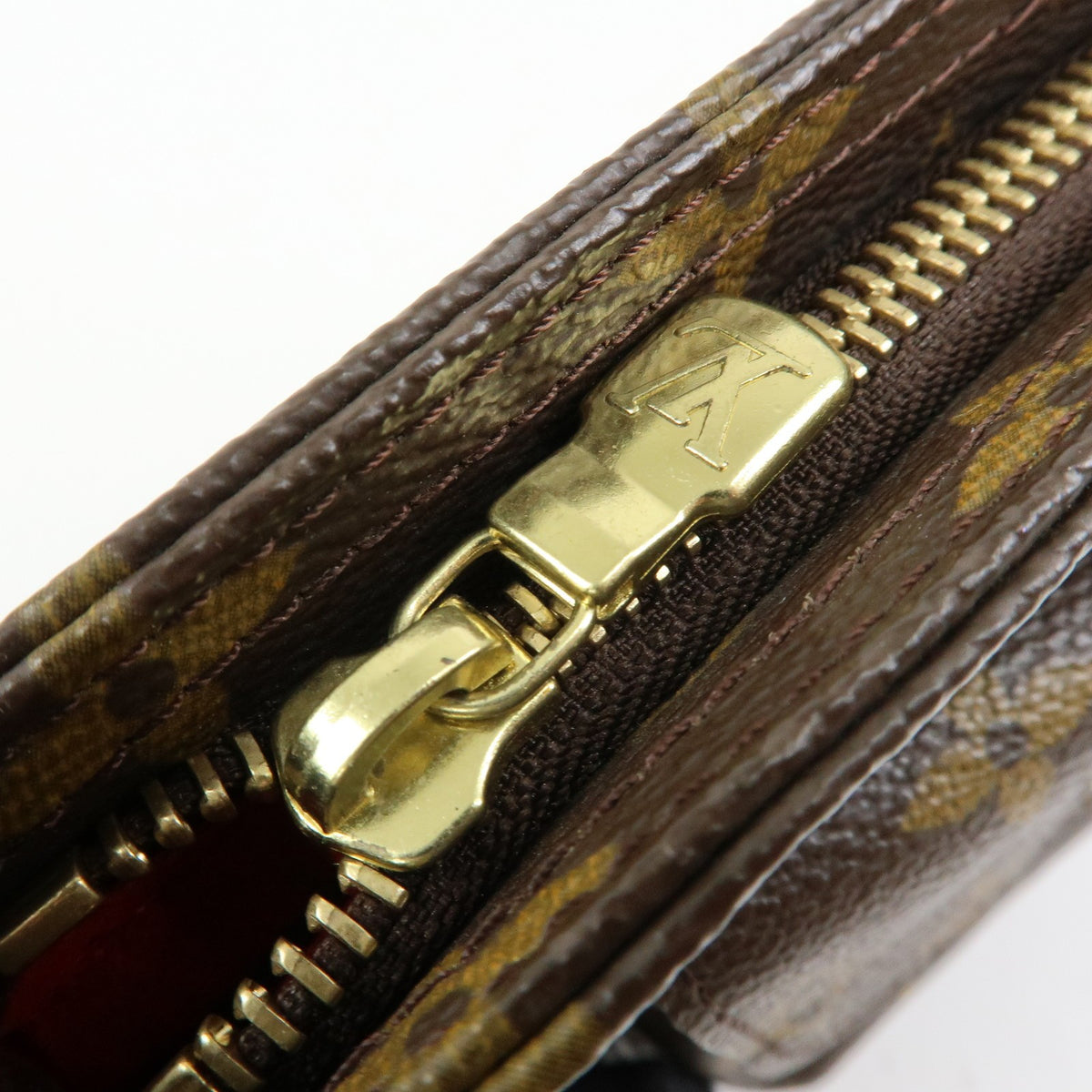 Louis Vuitton Partition Wristlet Clutch Monogram Canvas Brown Canvas Clutche & Pouche Bag (Pre-Owned)