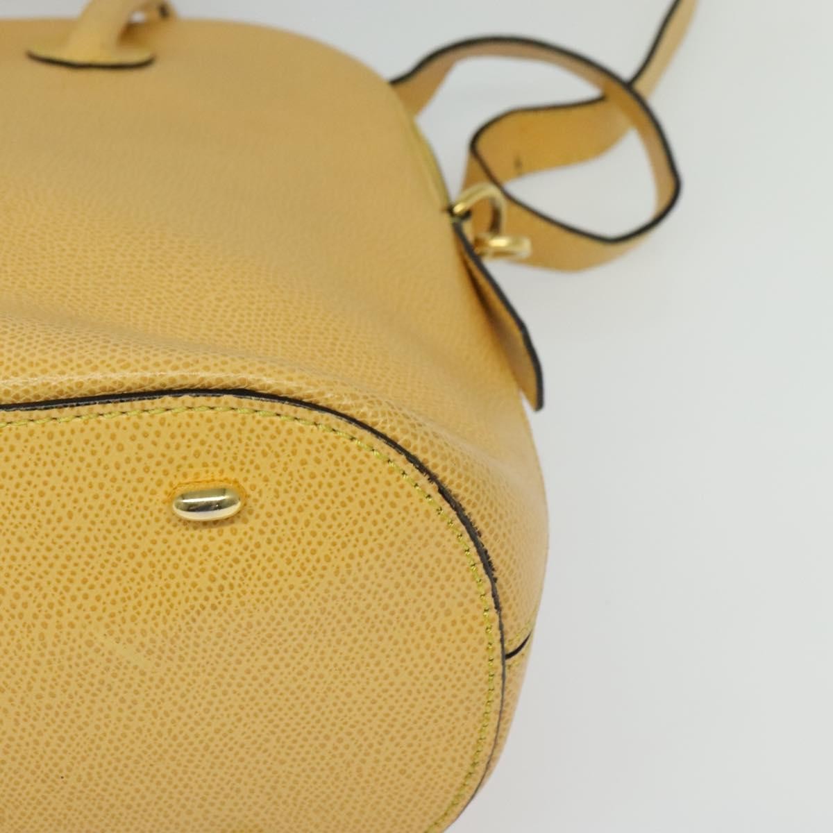 Celine Handbag Leather Yellow Leather Handbag (Pre-Owned)