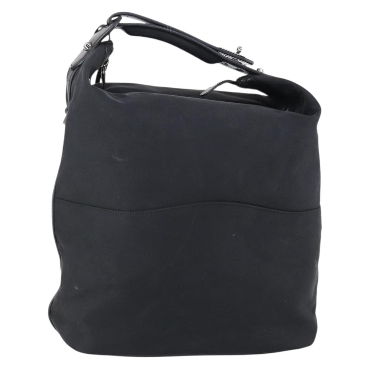 Gucci Vanity Tote Canvas Black Canvas Handbag (Pre-Owned)